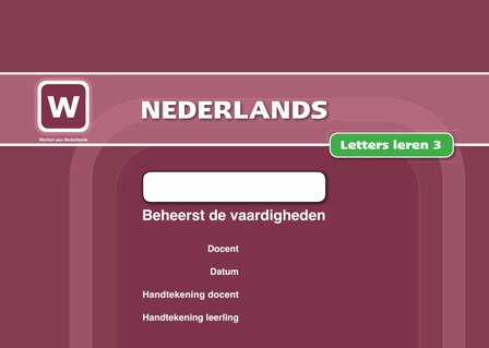 1A Letters leren 3 &ndash; Certificaat