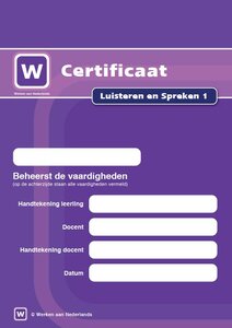 1P Luisteren en Spreken  - Certificaat